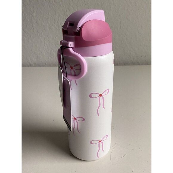 Hydrapeak Pink Bow Coquette Tumbler Water Bottle 32 Oz Leak Proof Limited NEW - Picture 6 of 11